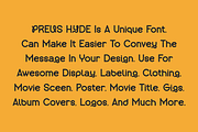 Preus Hyde - Modern Unique Font, a Sans Serif Font by Viswal Studio (Thumbnail 2 of 8)