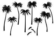 Palm trees silhouettes graphics SVG, an Illustration by IrinaShishkova (Thumbnail 4 of 4)