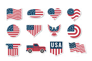 USA Flag Sticker, a Card Template by MightyDesign (Thumbnail 2 of 5)