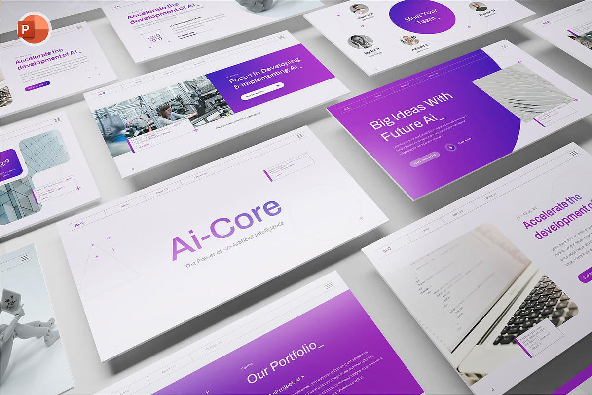 Artificial Intelligence PowerPoint, a Presentation Template by Pixslides (Photo 1 of 6)