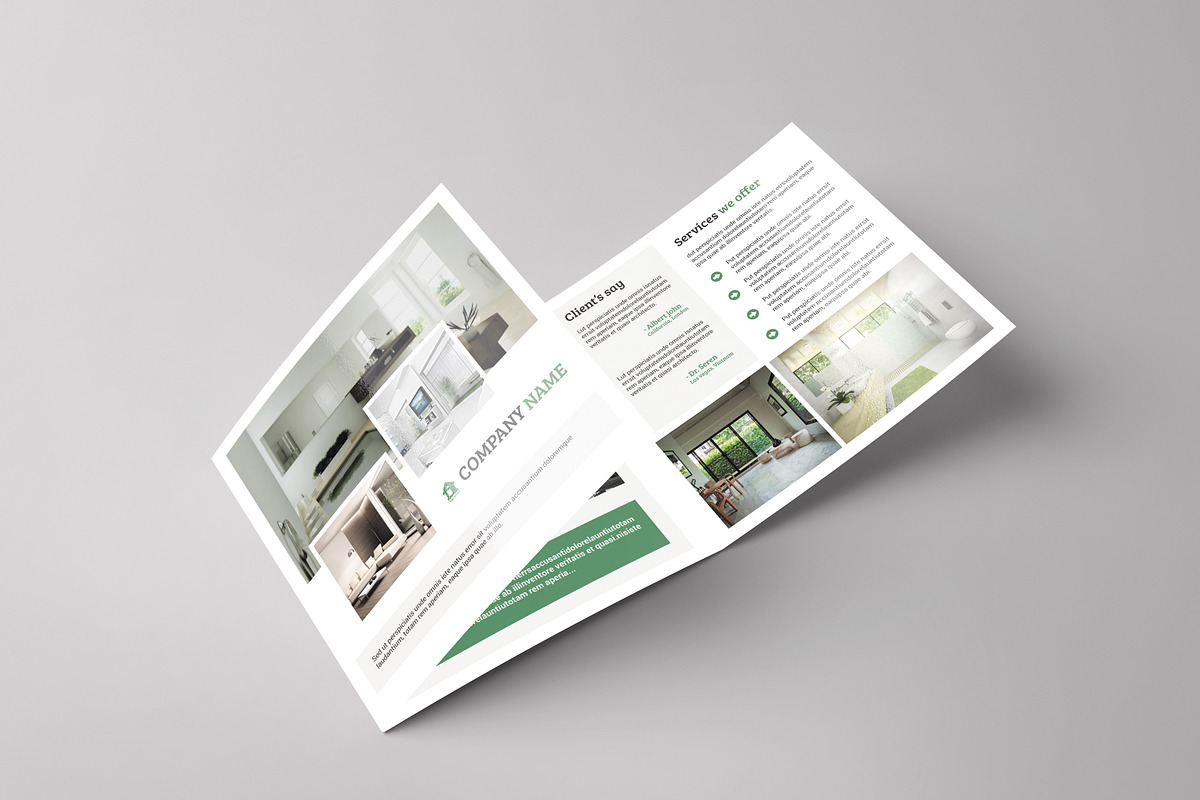 Square Tri-fold Interior Brochure, a Brochure Template by DGTouch (Photo 3 of 4)