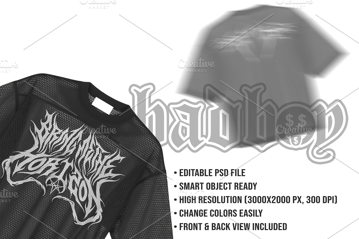 Unisex Mesh Jersey Mockup – Editable, a Shirt Mockup by std.badboy (Photo 3 of 4)
