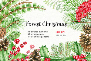 Forest Christmas set