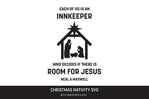 Christmas Nativity with Quote