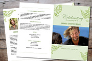 Sleek Floral Funeral Program, a Stationery Template by Graphic Template Co (Thumbnail 3 of 3)