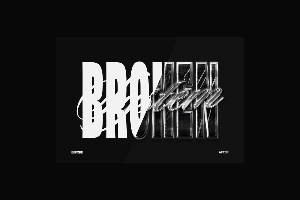 Textured Chrome Metal Text Effect, a Layer Style Add-On by Matsero (Photo 4 of 4)