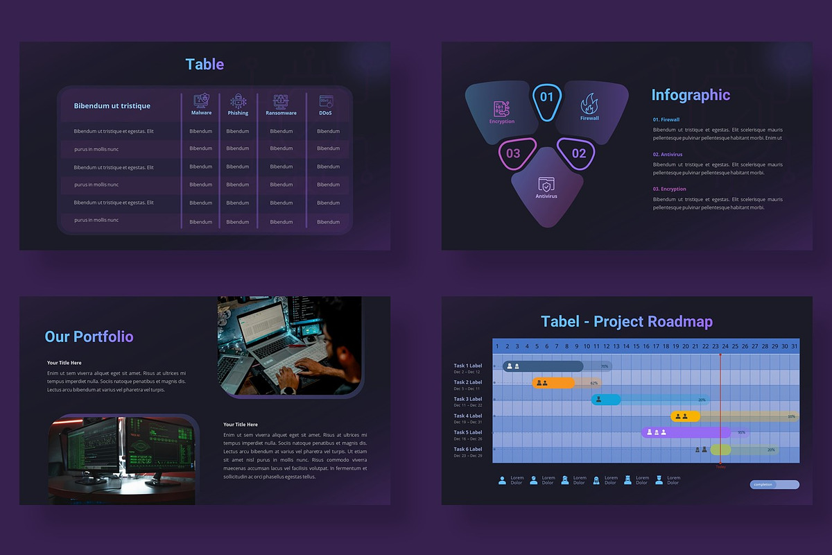 Interactive Cyber Security, a Presentation Template by BumbleGraph Studio