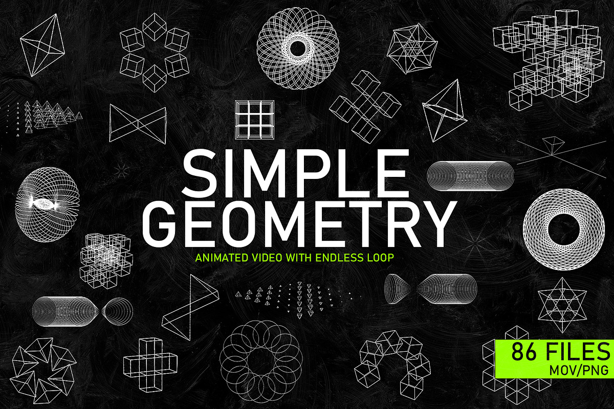 86 Simple Geometry. Animated video, an Object Graphic by Mio Buono (Photo 1 of 8)