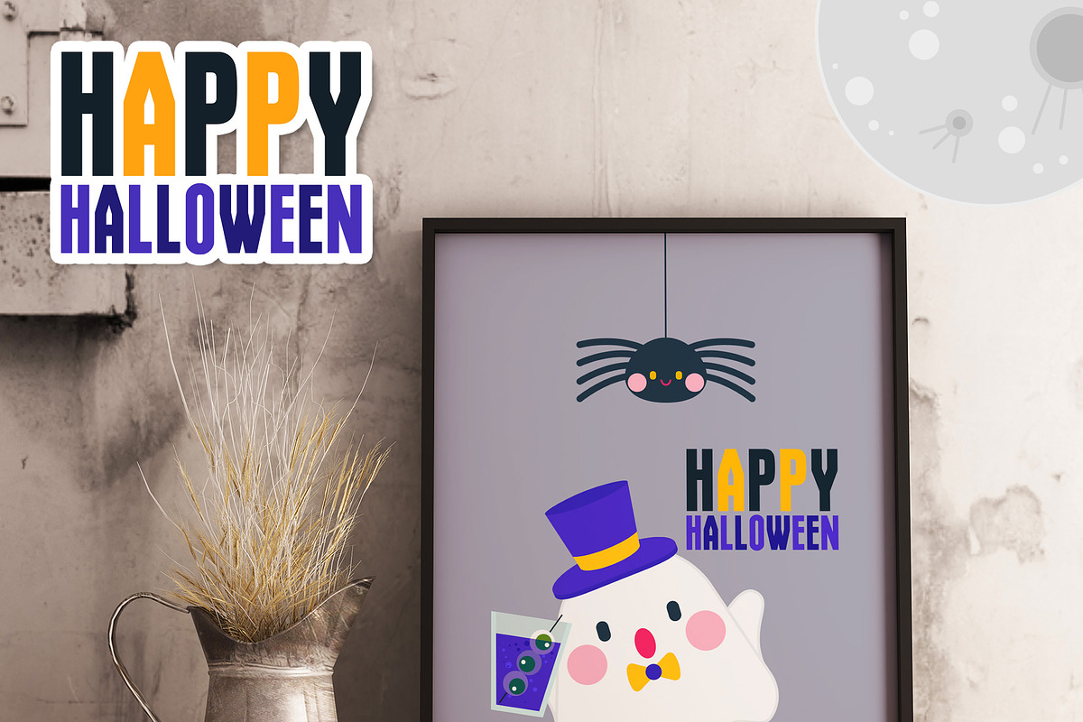 Happy Halloween Digital Clipart, a Seasonal Illustration by Cozy Cat Design (Photo 3 of 3)