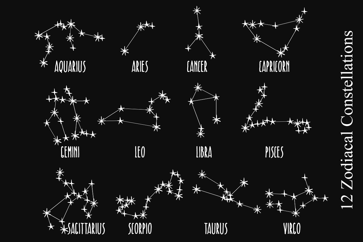 Stars, moon and backgrounds, an Illustration by Lina_Lisichka (Photo 5 of 10)