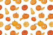 Pumpkins, autumn seamless patterns, a Pattern Graphic by Good Studio (Thumbnail 2 of 9)