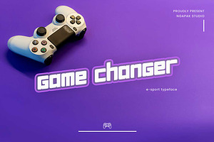 Game Changer | E-Sport Typeface, a Symbol Font by Ngapak Studio