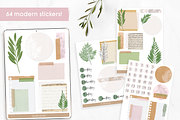 Modern Garden Digital Stickers + PNG, an Illustration by Oh Mia Studio (Thumbnail 2 of 2)