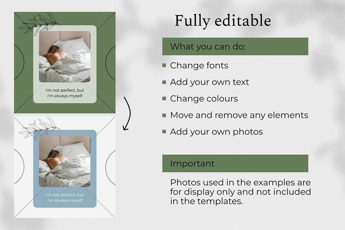 Boho Instagram Template Canva, a Social Media Template by DesignKora (Photo 4 of 8)