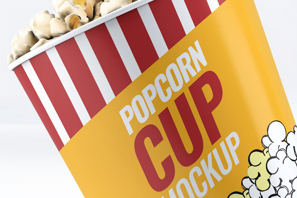 Popcorn Bucket & Cup Mock-Up, a Product Mockup by DesignRushMarket (Photo 5 of 9)
