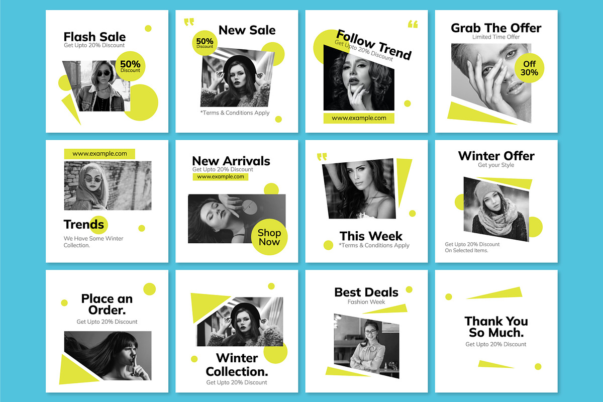 New Year Winter Sale Social Media, a Social Media Template by MightyDesign (Photo 1 of 4)