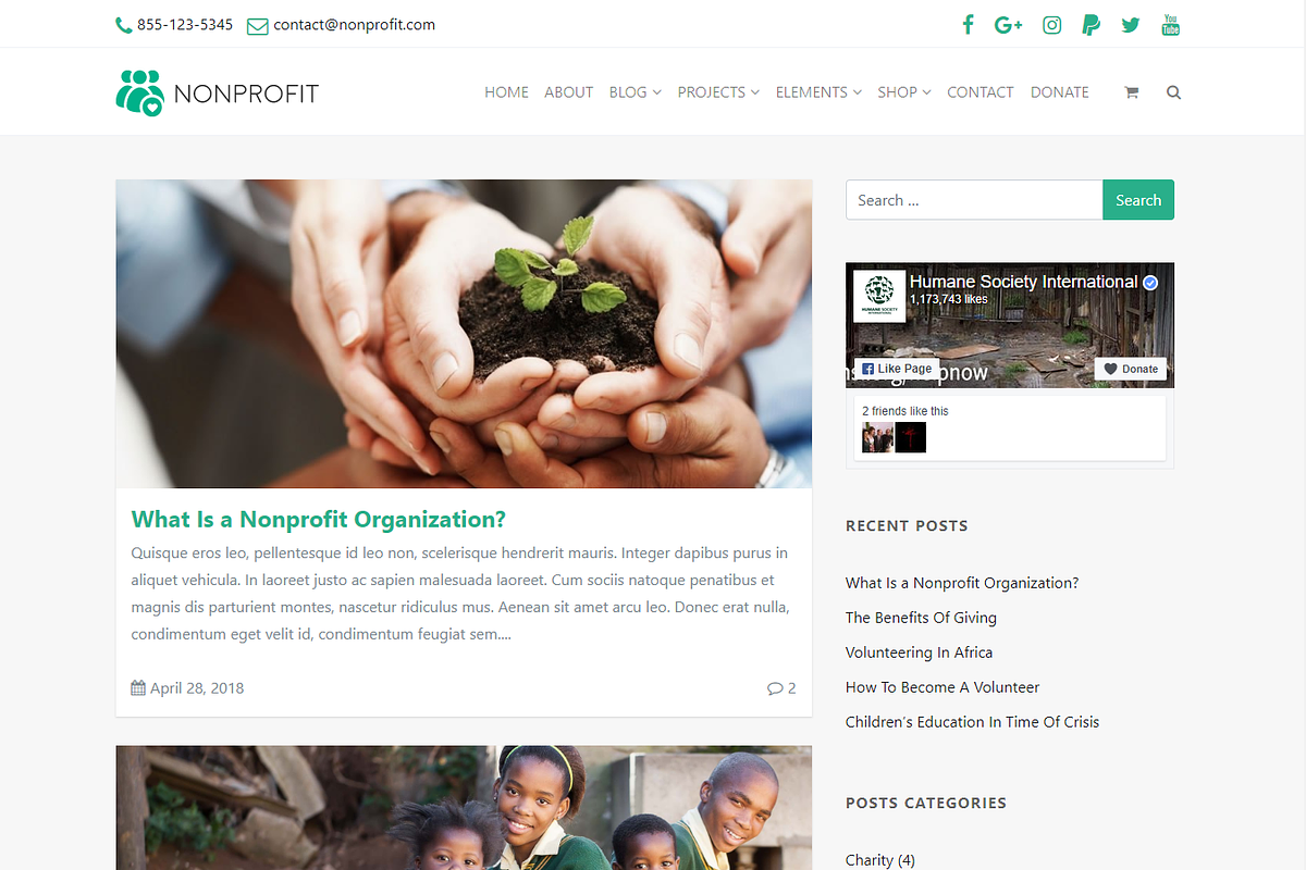 Nonprofit Charity WordPress Theme, a WordPress Template by Visualmodo (Photo 11 of 23)