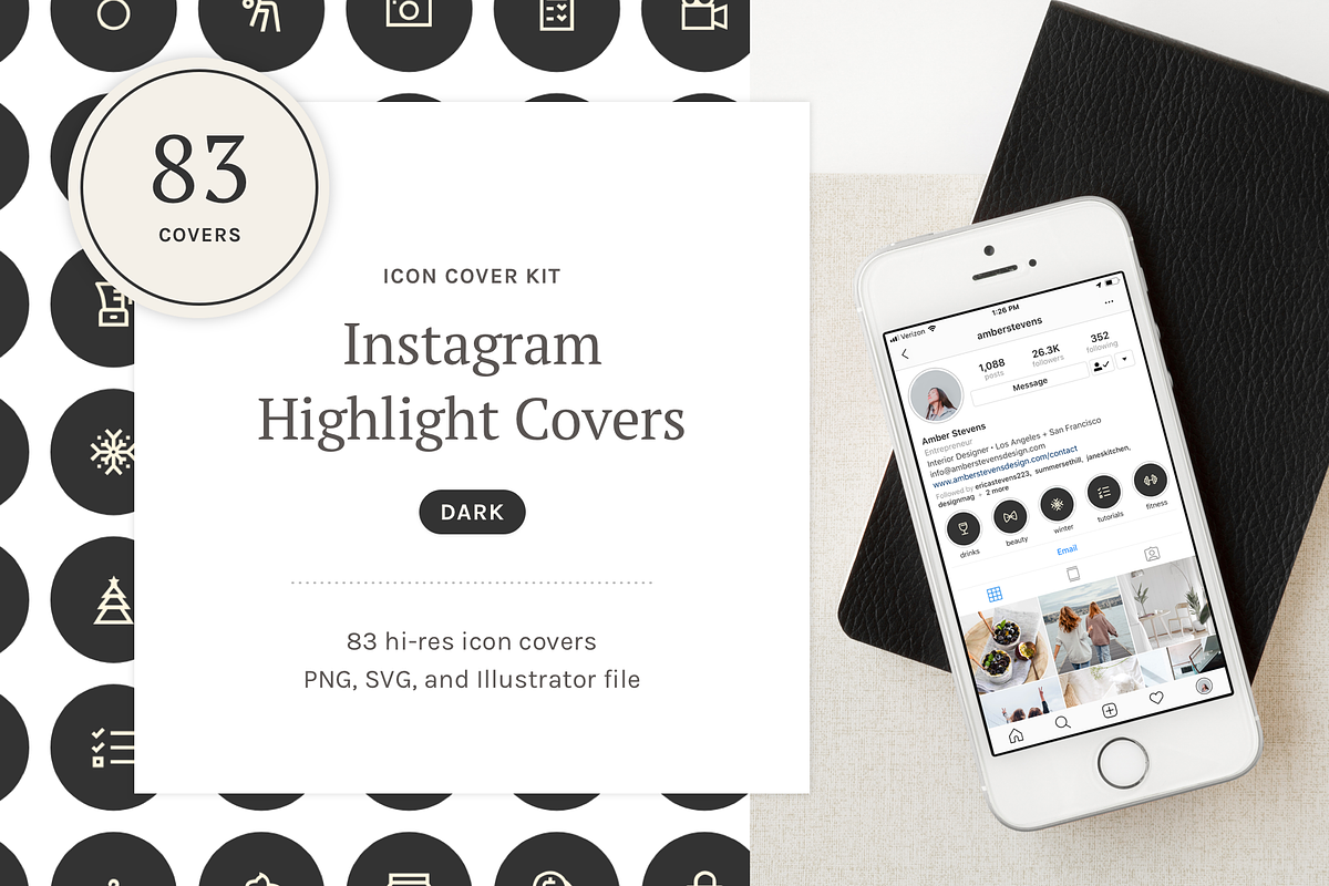 Instagram Highlights Icon Kit, a Graphic by Loh Studio (Photo 1 of 3)