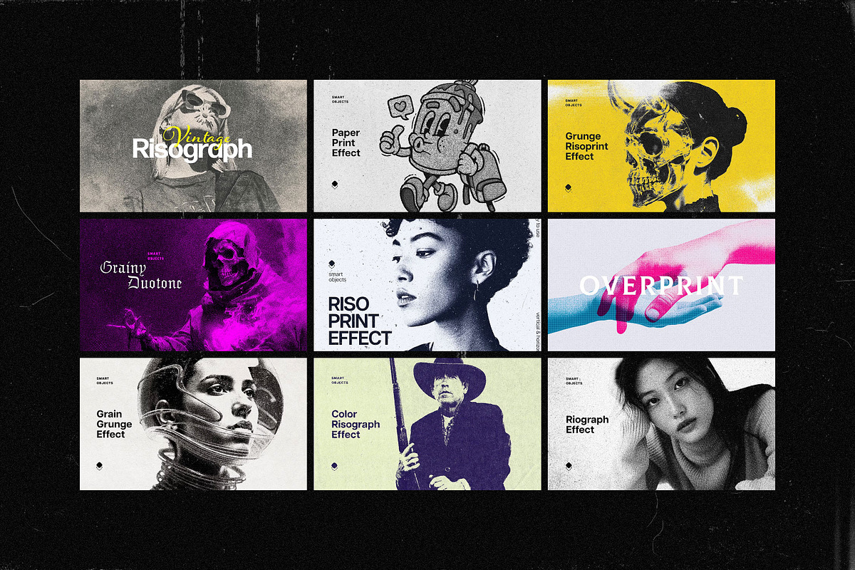 18-in-1 Risograph Effects Bundle, a Layer Style Add-On by pixelbuddha.net (Photo 2 of 21)