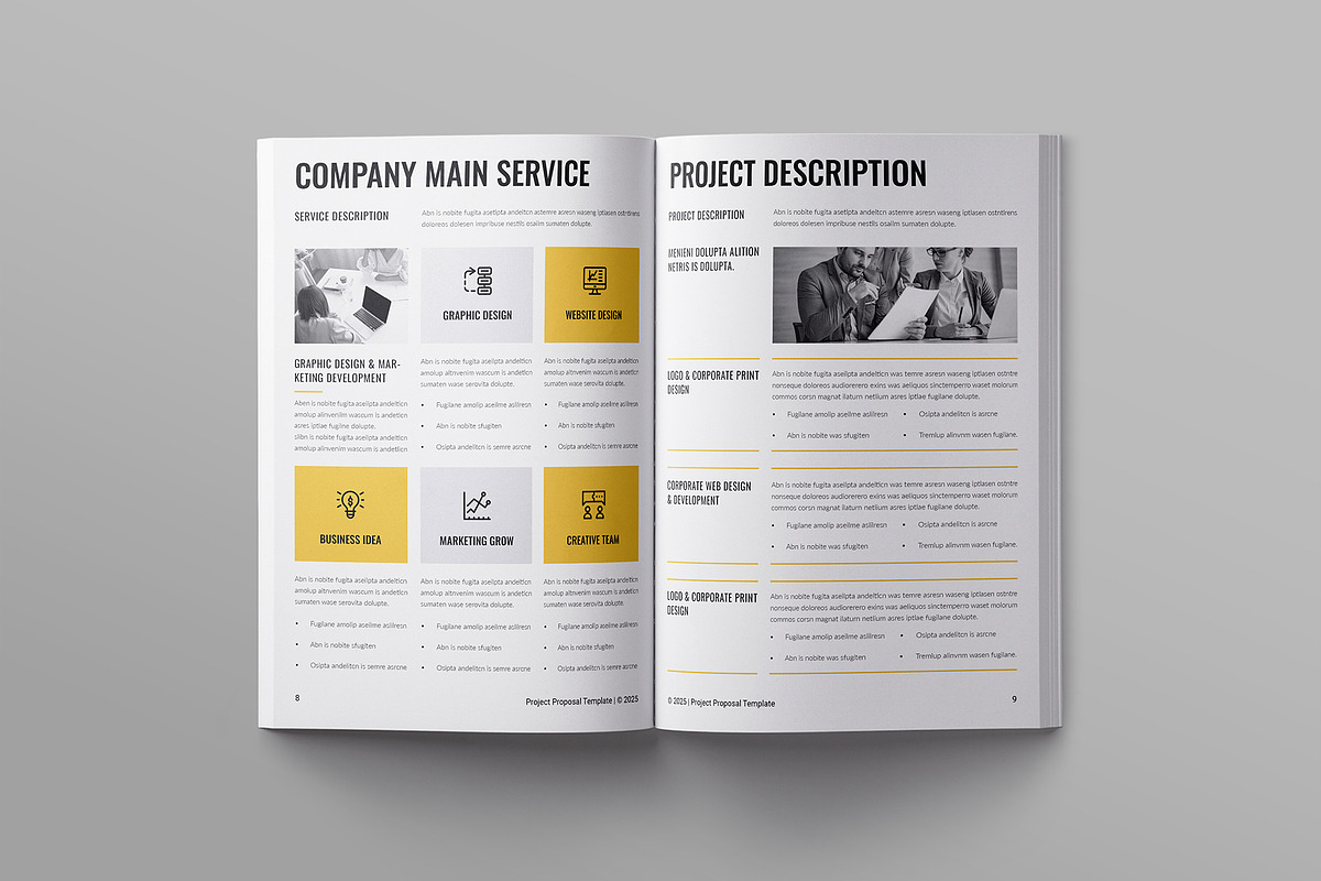 Project Proposal Brochure Template, a Brochure Template by ElvinPrint