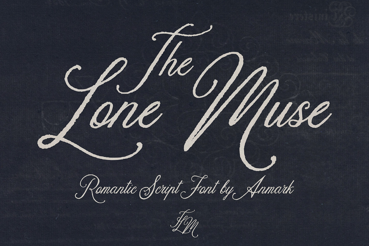 The Lone Muse Romantic Script Font, a Script Font by AnMark (Photo 1 of 11)