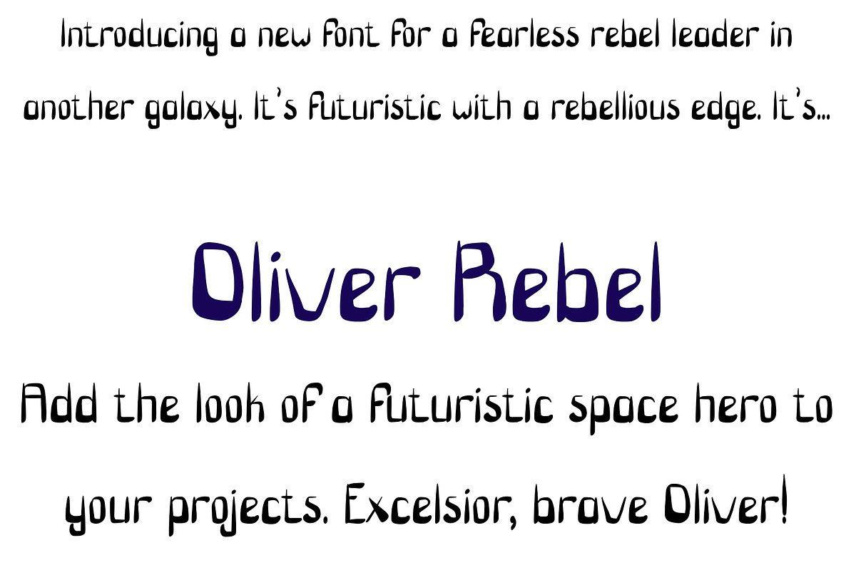 Font Oliver Rebel Sci Fi Space Theme, a Sans Serif Font by PageLightStudios (Photo 2 of 4)