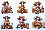 Watercolor Funny Cow Coffee Cup Clip, a Seasonal Illustration by Rose Art (Thumbnail 2 of 4)