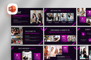 Event Organizer PowerPoint Template, a Presentation Template by Digitcase x Wealthwells