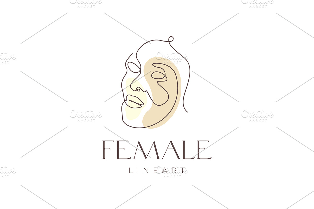 beauty face women line art logo, a Branding & Logo Template by devastd
