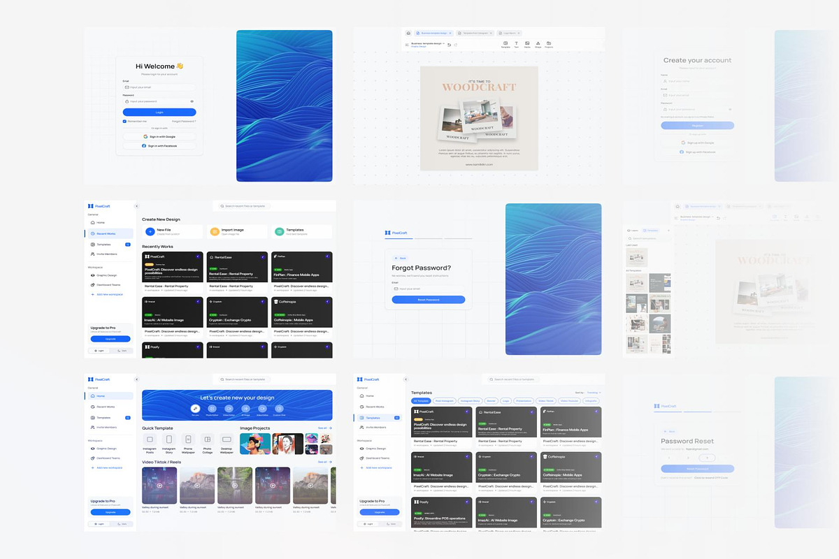 PixelCraft Design Editor App UI KIT, an UI Kit Template by Lumina_ui_ux202 (Photo 6 of 7)