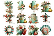 Whimsical Summer Clipart, an Illustration by DreamArtGraphic (Thumbnail 2 of 5)