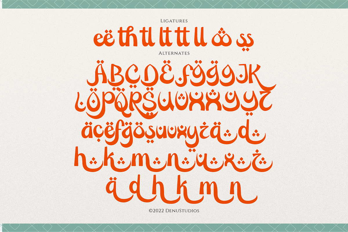 Tazmeera | Playful Arabic Typeface, a Handwritten Font by Denustudios (Photo 12 of 12)