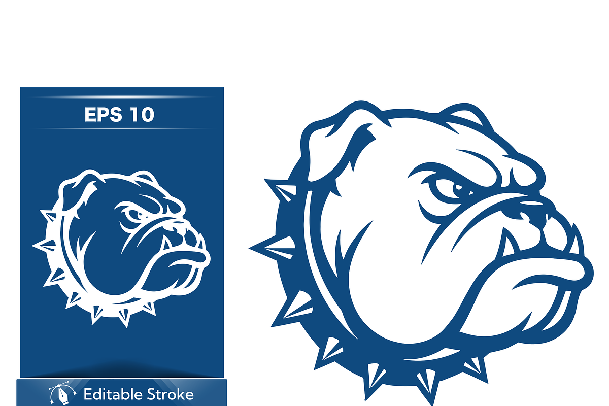Fierce Bulldog Mascot Vector, an Object Illustration by CarWrap design (Photo 3 of 4)