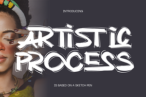 Artistic Process - Graffiti Font, a Script Font by 177Studio