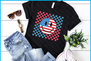 Holiday Groovy USA Smile SVG PNG, an Object Graphic by Creativeusart