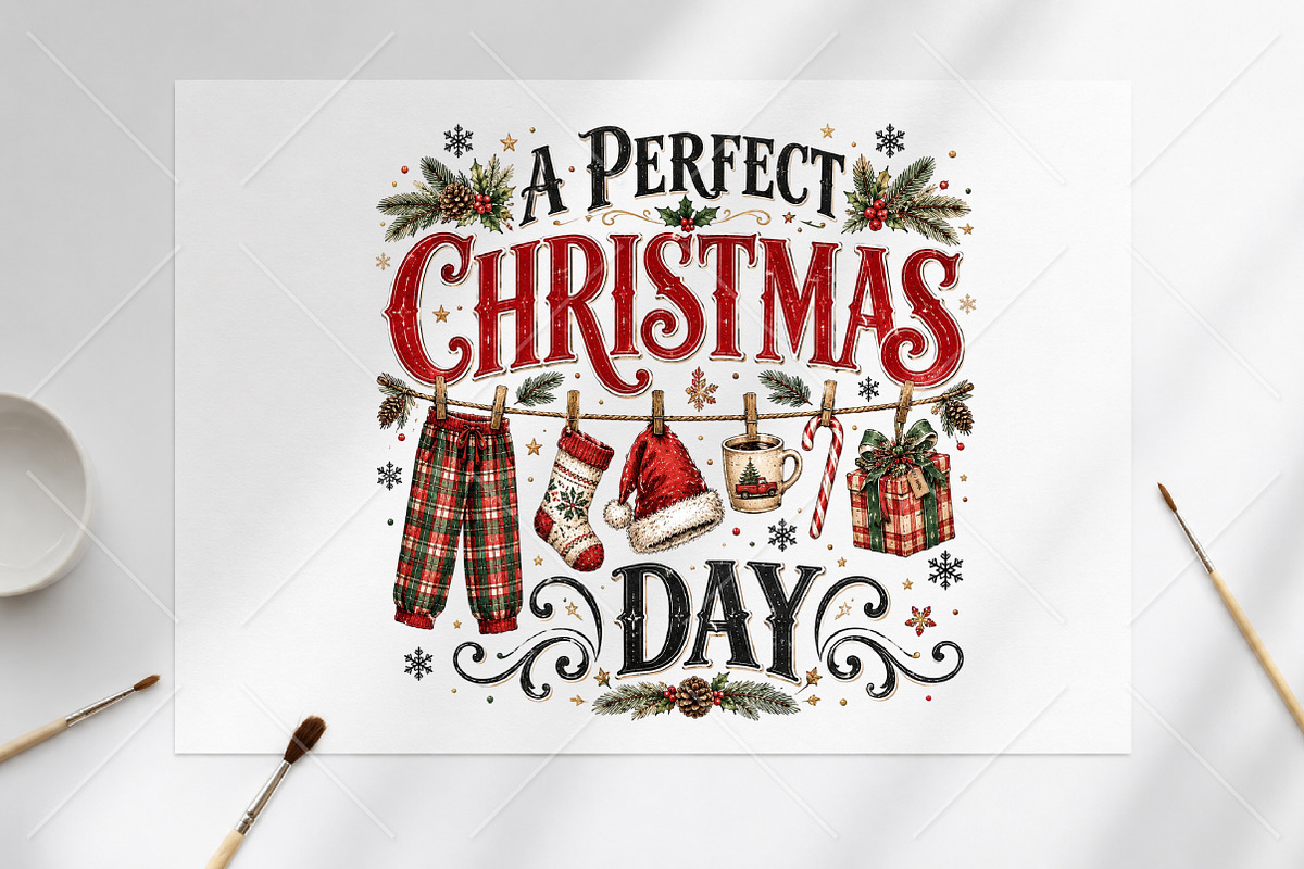 A Perfect Christmas Day PNG, a Seasonal Illustration by Canvas Craft (Photo 6 of 6)