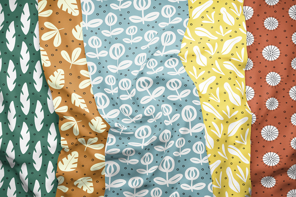 Abstract Plants Seamless Patterns, a Pattern Graphic by Kotulska (Photo 4 of 9)