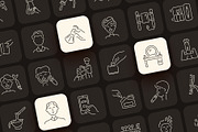Barber Icon Art Set, an Outline Icon by Prosymbols (Thumbnail 5 of 7)