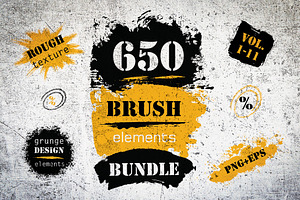 Brush Strokes Bundle: PNG Vector