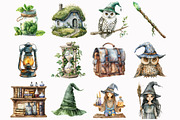 Wizard School Clipart, an Illustration by Design Market (Thumbnail 2 of 4)