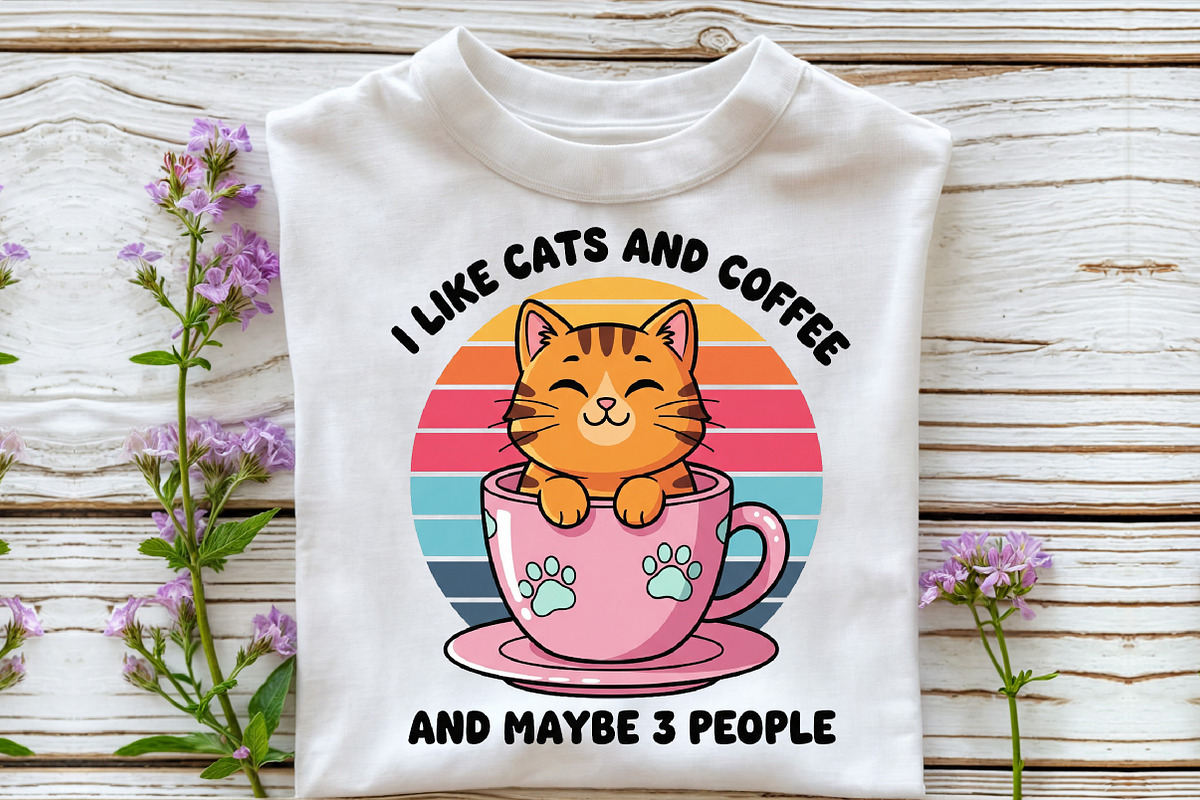 I Like Cats And Coffee Funny Cat, an Illustration by DreamCafeArt (Photo 5 of 6)