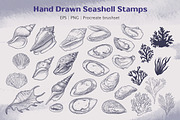 Procreate - Seashell Stamps, a Brush Add-On by ms Julia Nova (Thumbnail 4 of 4)