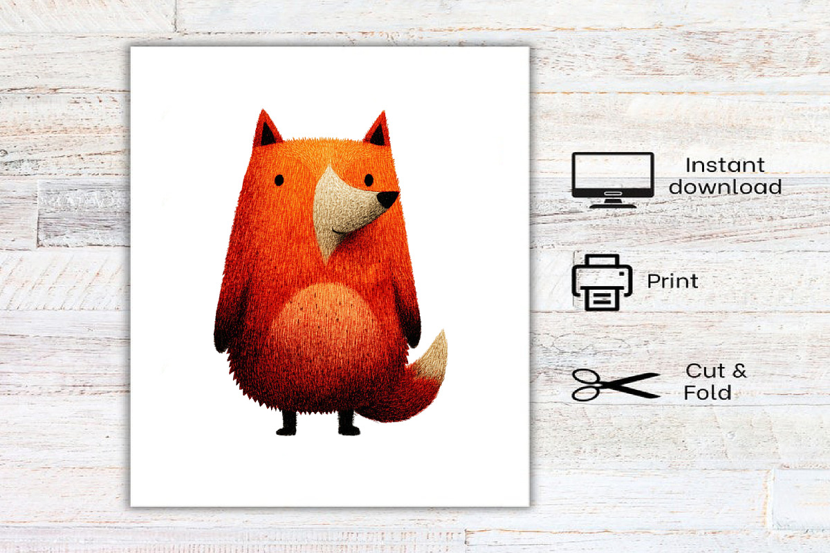 Watercolor Quirky Fox Clipart Bundle, an Illustration by Canvas Craft (Photo 8 of 8)