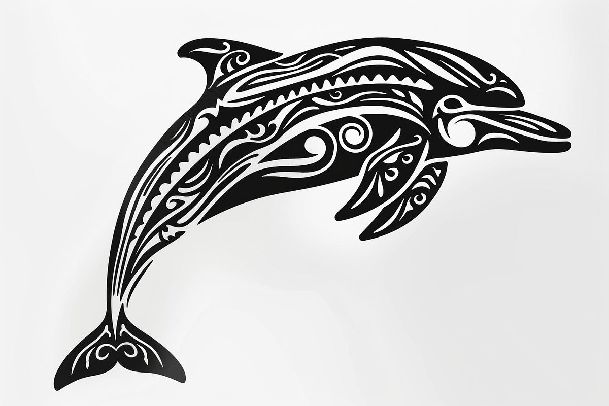 Tribal Dolphin Laser Cut Bundle, a Graphic by balal (Photo 6 of 16)