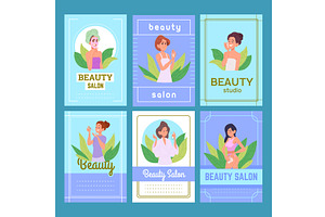Beauty salon cards. print template, an Object Illustration by Onyx