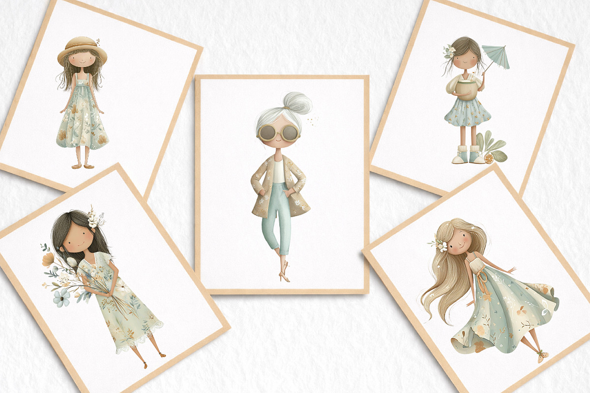 Cheerful Girl Dressed in Summer, an Illustration by DreamArtGraphic (Photo 7 of 8)