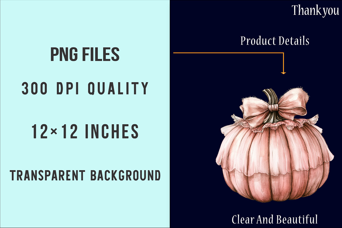 Aesthetic Coquette Pumpkin PNG, an Illustration by SinaCreation (Photo 6 of 7)