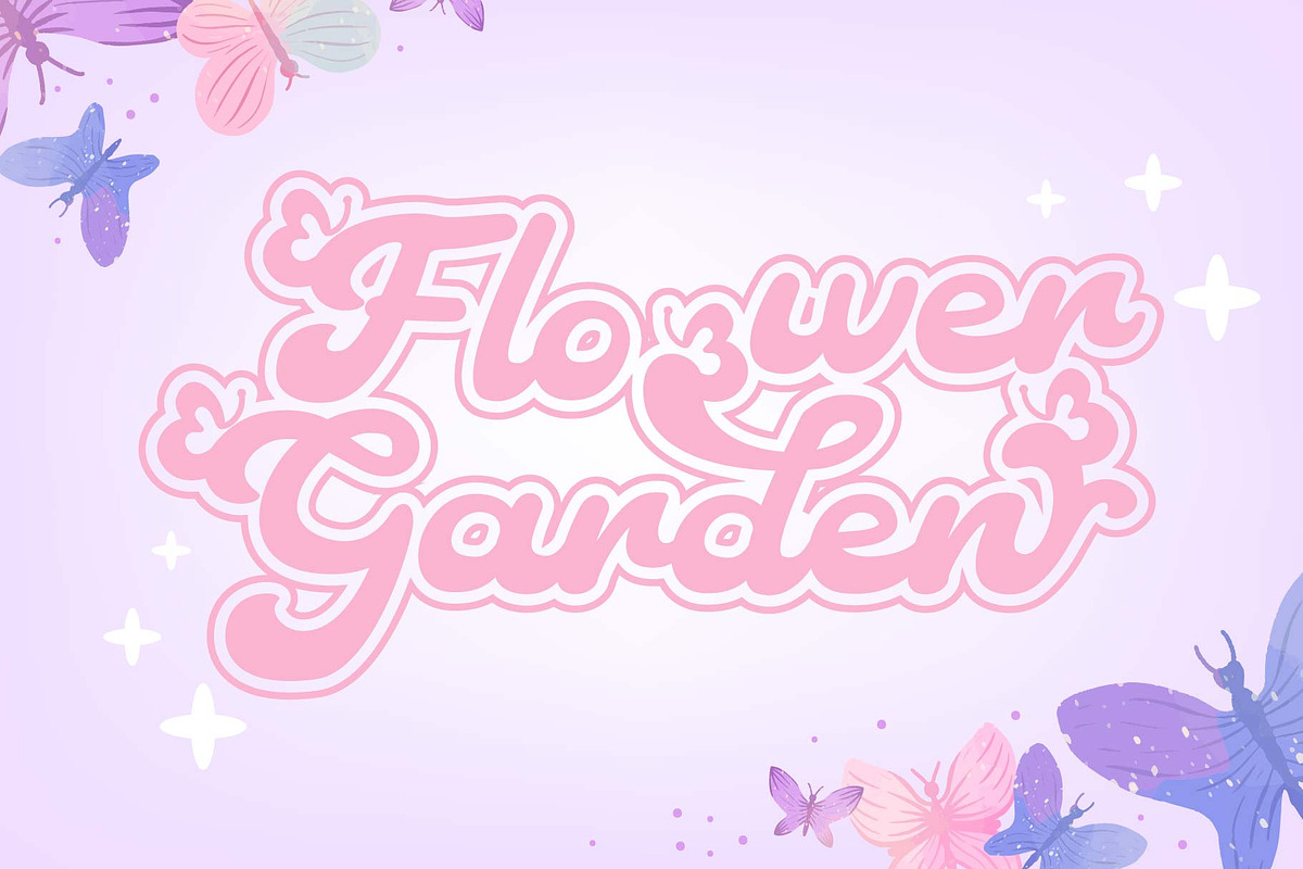 Cute Butterfly - Retro Script Font, a Script Font by Densu Creative (Photo 7 of 9)