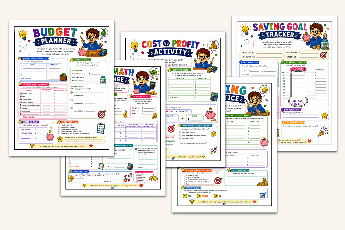 Young Entrepreneur Workbook for Kids, a Stationery Template by Designmela01 (Photo 3 of 5)