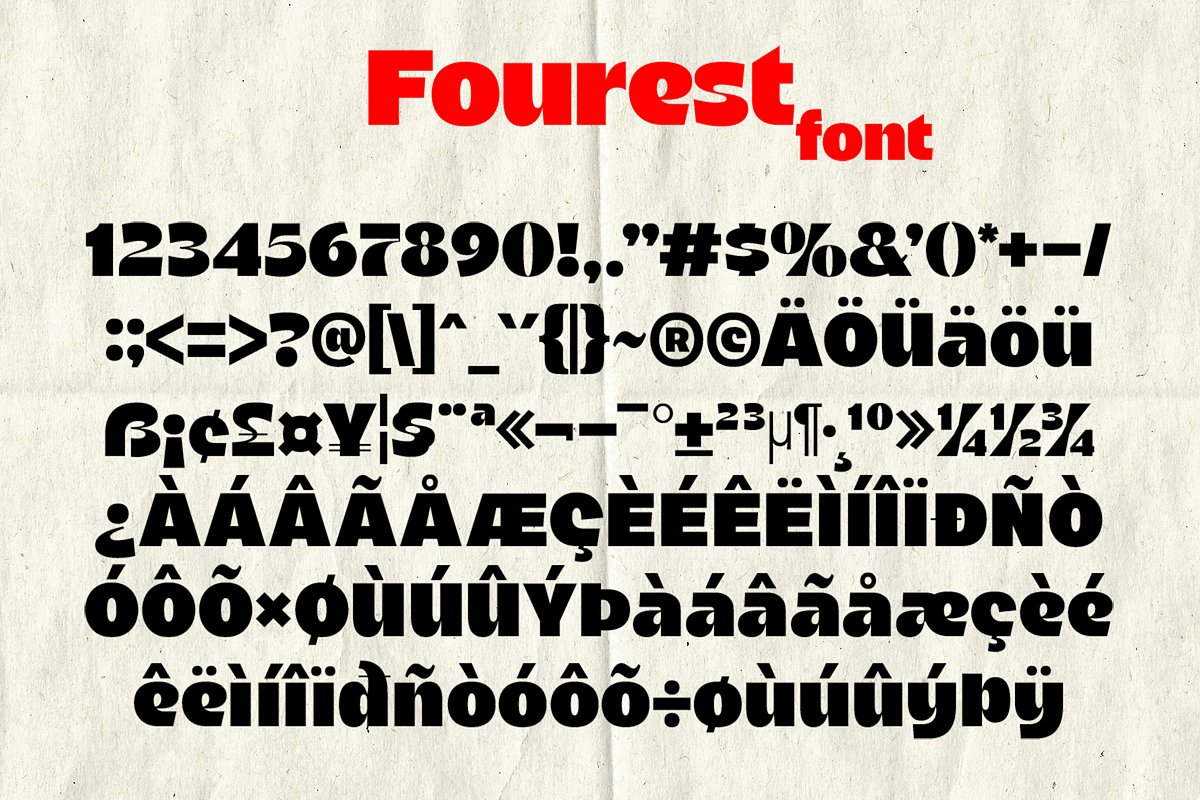 Fourest - The Bold Typeface, a Sans Serif Font by overlaytemplates (Photo 5 of 5)